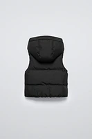 WATER REPELLENT HOODED PADDED VEST