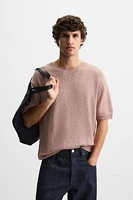T-SHIRT EN MAILLE STRUCTURÉE