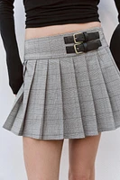 PLAID BOX PLEAT SKORT