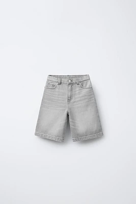 WIDE FIT DENIM SHORTS