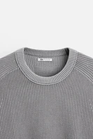 RELAXED FIT STRUCTURE SWEATER