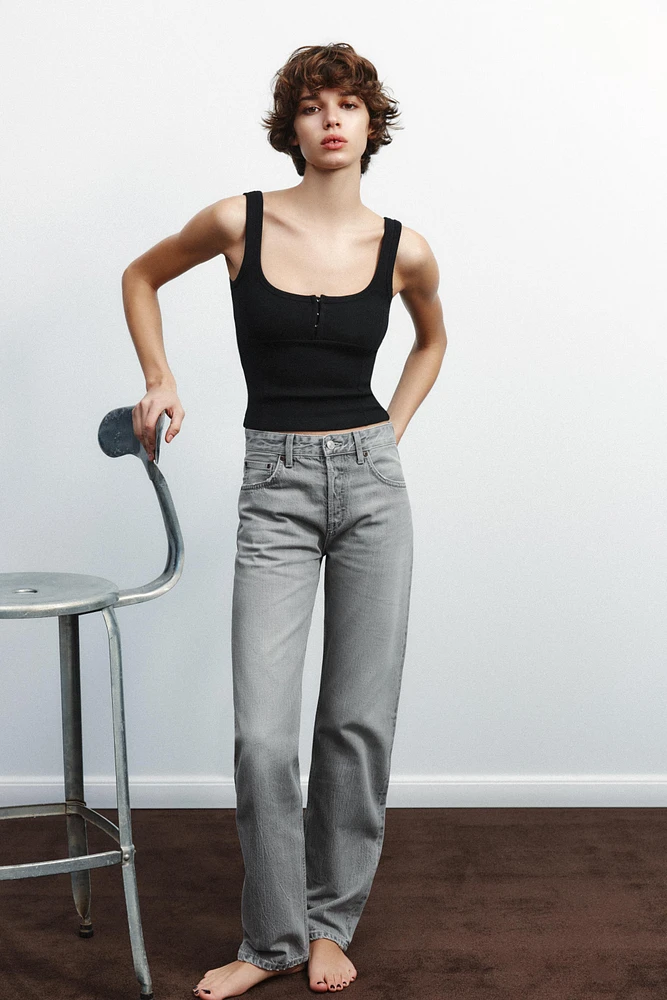 TRF MID-RISE STRAIGHT LEG JEANS