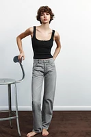 TRF MID-RISE STRAIGHT LEG JEANS