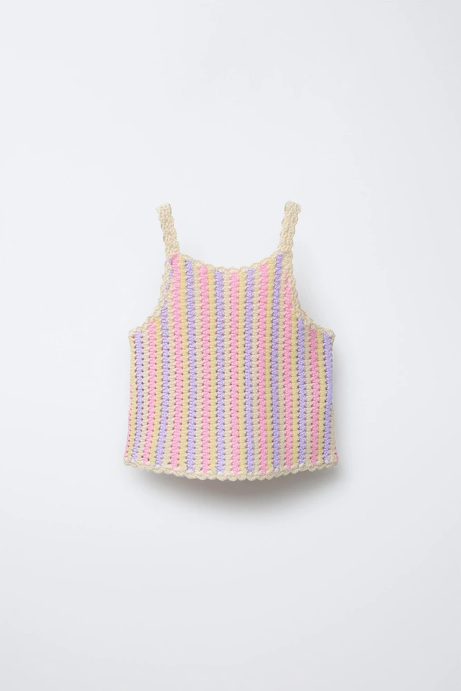 TOP EN MAILLE RAYURES