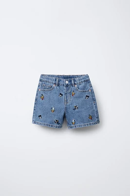 MICKEY MOUSE AND FRIENDS © DISNEY DENIM BERMUDA SHORTS