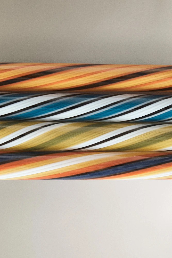 LOT PAILLES VERRE SPIRALE (LOT DE 4)