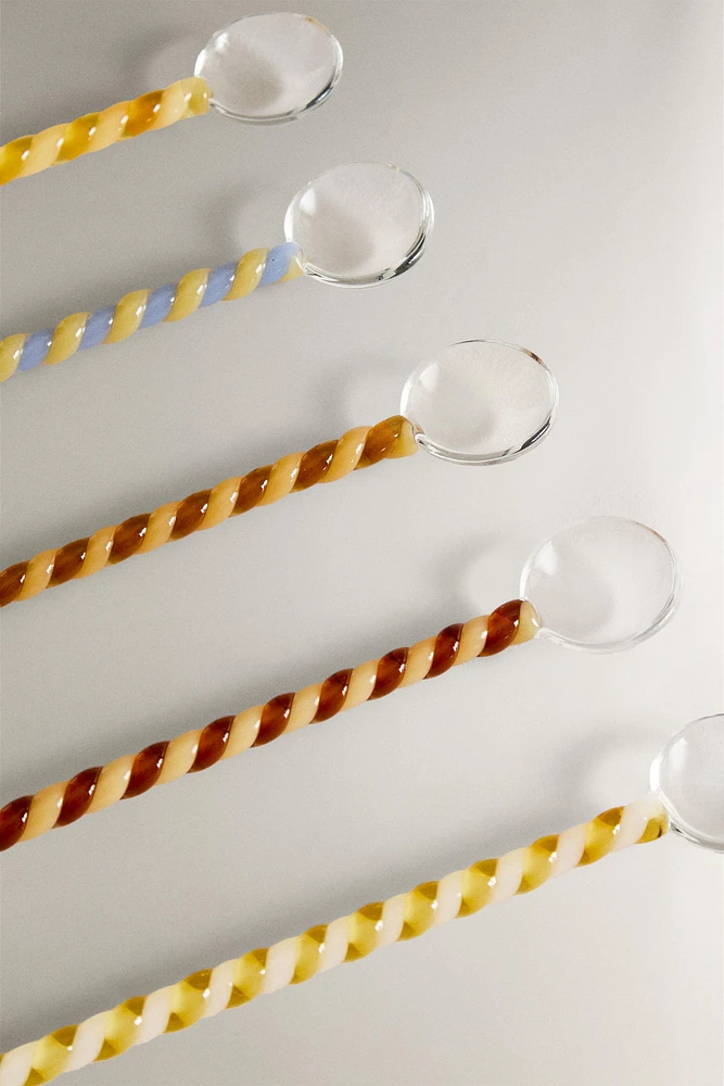 SET OF BOROSILICATE GLASS TABLESPOONS