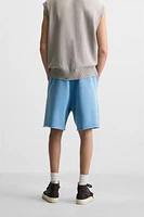 WASHED RELAXED FIT JOGGER SHORTS