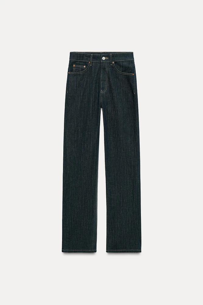 TRF STRAIGHT LEG JEANS WITH A HIGH WAIST