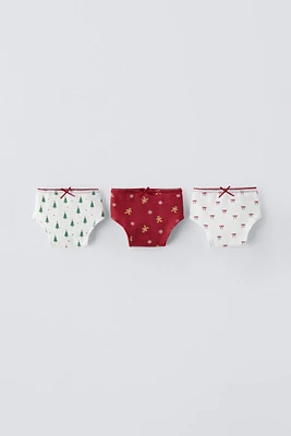 6-14 YEARS/ THREE-PACK OF PRINT UNDERWEAR