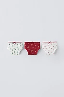 6-14 YEARS/ THREE-PACK OF PRINT UNDERWEAR