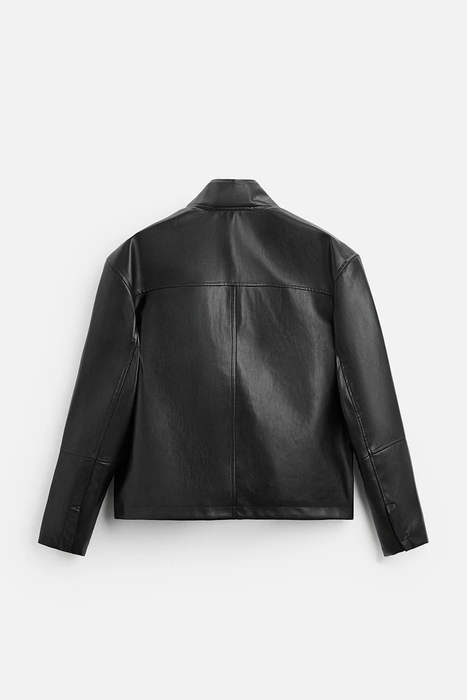 FAUX LEATHER JACKET