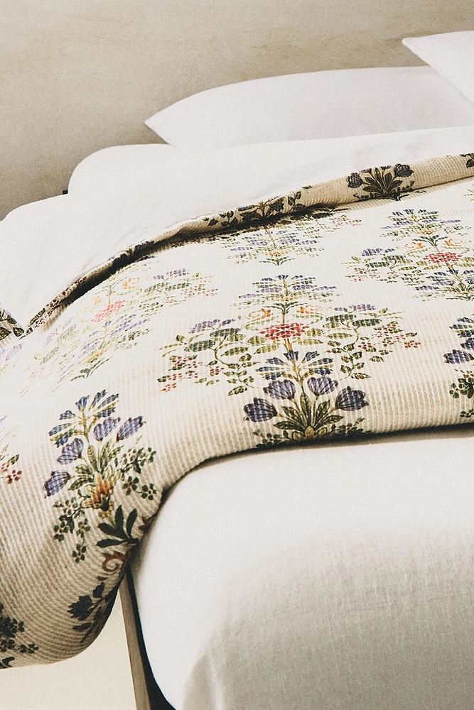 HOUSSE DE COUETTE COTON FLEURS