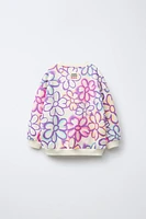 SWEAT FLEURS GRAFFITI