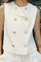 LINEN DOUBLE BREASTED VEST