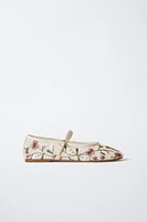 EMBROIDERED BALLET FLATS