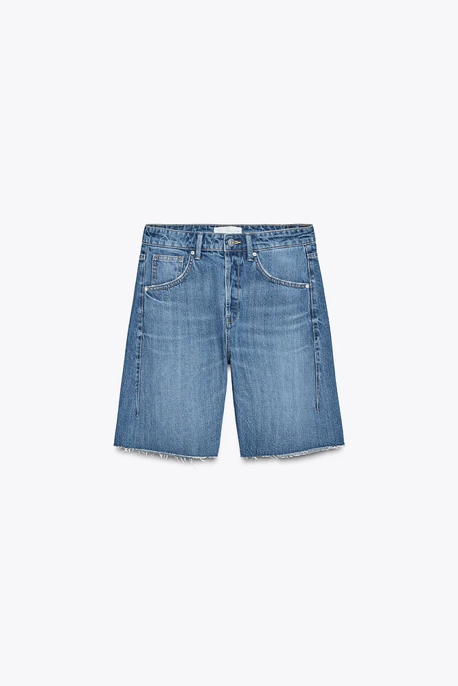 BERMUDA EN JEAN TRF PASSANT TAILLE NORMALE