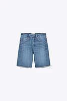 BERMUDA EN JEAN TRF PASSANT TAILLE NORMALE