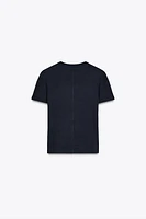 BACK SEAMED T-SHIRT