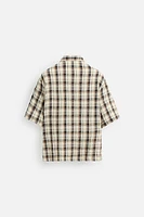 CHEMISE À CARREAUX TEXTURÉE