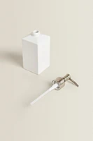 WHITE EARTHENWARE BATHROOM DISPENSER