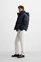 HOODED QUILTED JACKET