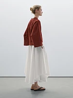 Jupe midi asymétrique fluide