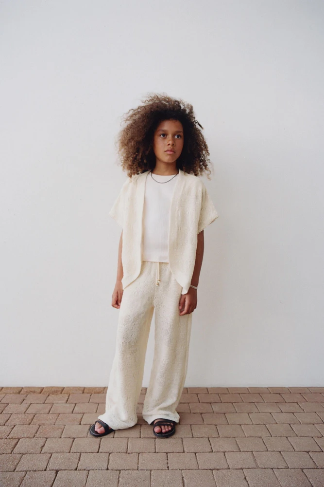 PANTALON DROIT EN MAILLE