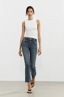 FLARED CROPPED HIGH WAIST TRF JEANS