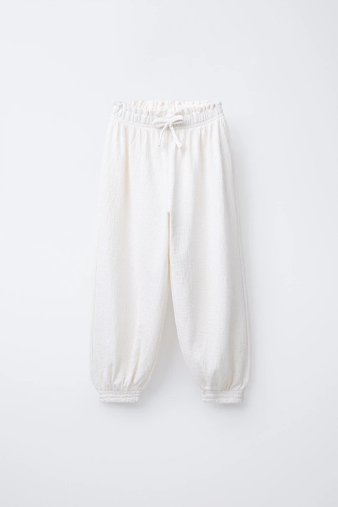 TEXTURED BALLOON PANTS
