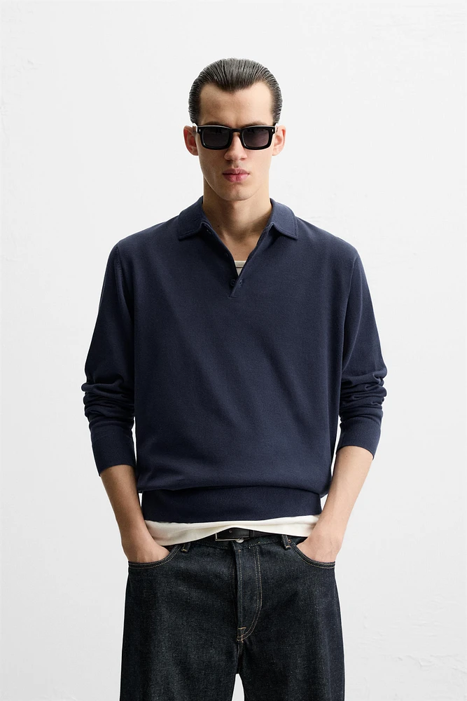 KNIT COTTON POLO SHIRT