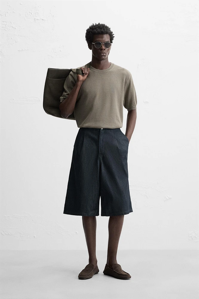 TEXTURED KNIT T-SHIRT
