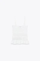 RUFFLED KNIT TOP