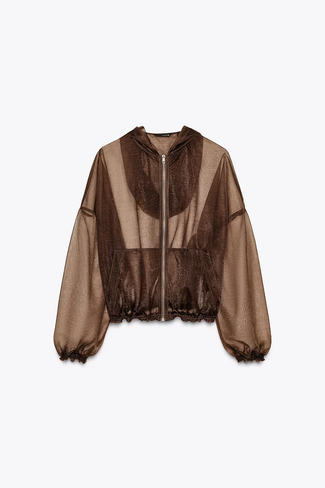 BLOUSON CAPUCHE ORGANZA