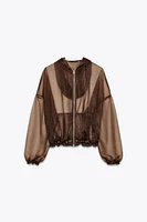 BLOUSON CAPUCHE ORGANZA
