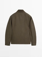100% linen bomber jacket