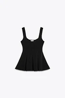 PEPLUM STRETCH TOP