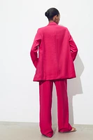 PANTALON DROIT EFFET PLISSÉ