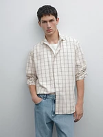 Regular fit check 100% cotton shirt