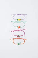 FOUR-PACK OF FRUIT AND BEADED BRACELETS