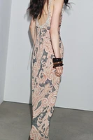 ZW COLLECTION PRINTED SLIP DRESS