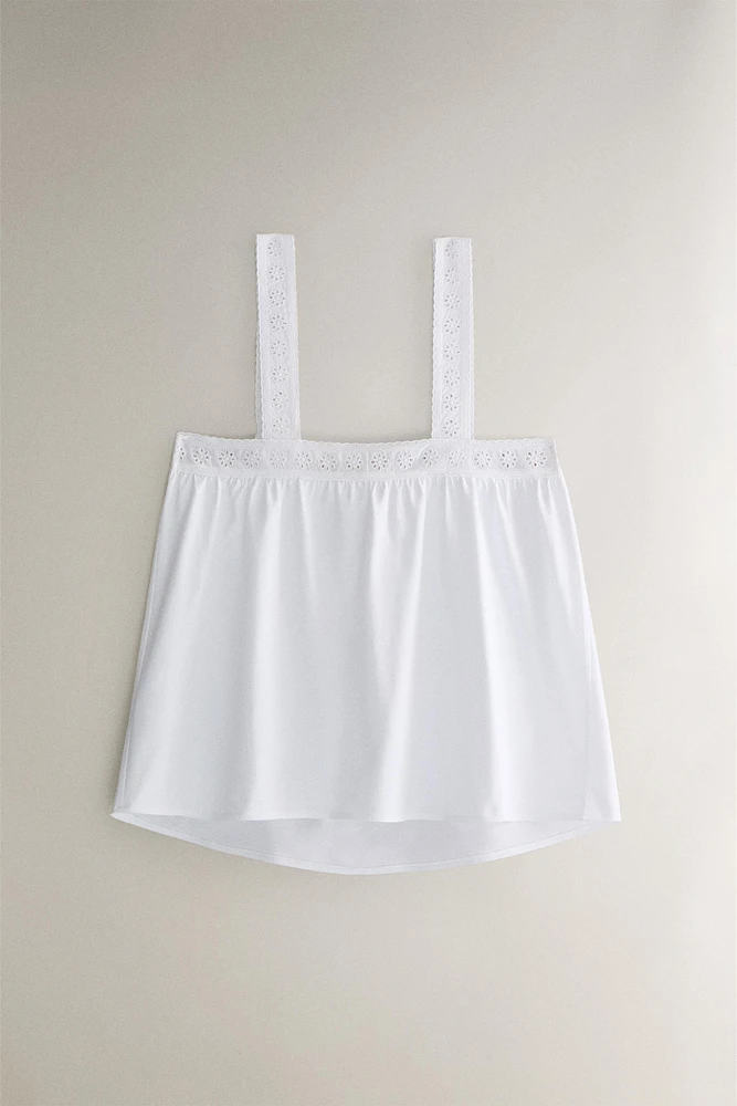 TOP COTON DENTELLE