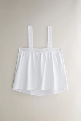 TOP COTON DENTELLE
