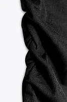 RUCHED TEXTURED DRESS