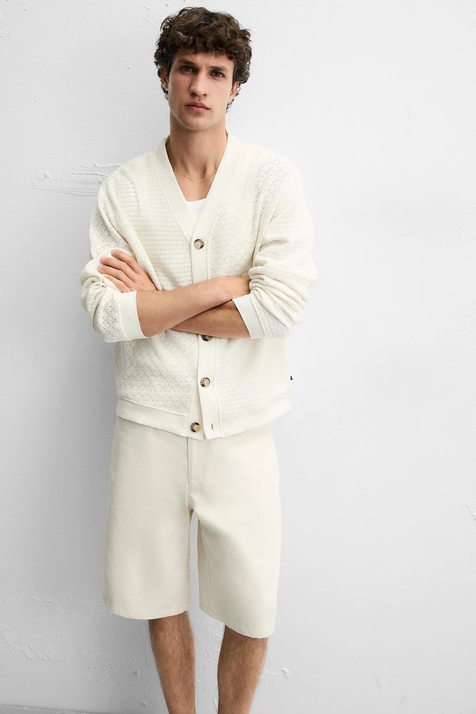 GILET JACQUARD COMBINÉ