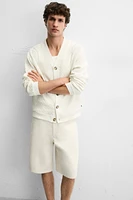 COMBINATION JACQUARD CARDIGAN