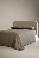 (140 GXM²) WASHED LINEN FLAT SHEET