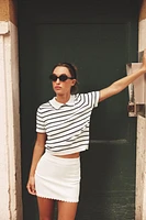 CONTRAST TRIM KNIT TOP