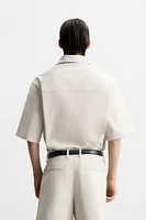 CHEMISE POLO EN COTON ET LIN