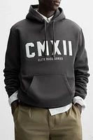 HOODED SWEATSHIRT WITH TEXT